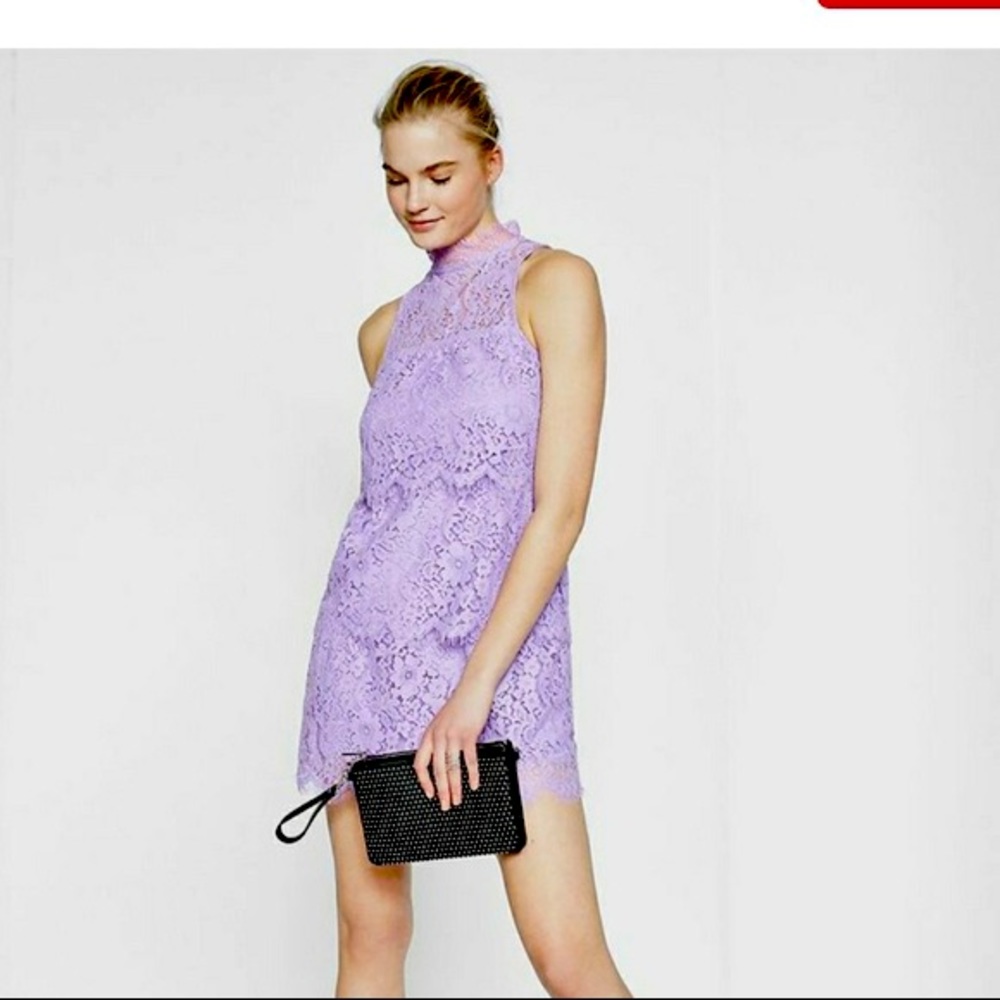 Express lavender lace dress size medium